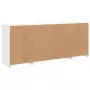 Credenza con Luci LED Bianca 163x37x67 cm