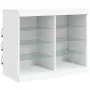 Credenza con Luci LED Bianca 163x37x67 cm