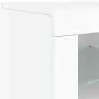 Credenza con Luci LED Bianca 163x37x67 cm