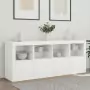 Credenza con Luci LED Bianca 163x37x67 cm