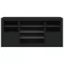 Credenza con Luci LED Nera 142,5x37x67 cm