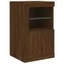 Credenza con Luci LED Rovere Marrone 164x37x67 cm