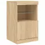 Credenza con Luci LED Rovere Sonoma 123x37x67 cm