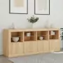 Credenza con Luci LED Rovere Sonoma 163x37x67 cm