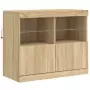 Credenza con Luci LED Rovere Sonoma 163x37x67 cm