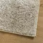 Tappeto Pelo Lungo Effetto Lucido Beige 140x200 cm