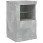 Credenza con Luci LED Grigio Cemento 164x37x67 cm