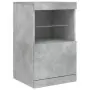 Credenza con Luci LED Grigio Cemento 164x37x67 cm