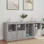 Credenza con Luci LED Grigio Sonoma 164x37x67 cm