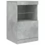 Credenza con Luci LED Grigio Cemento 123x37x67 cm