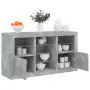 Credenza con Luci LED Grigio Cemento 123x37x67 cm