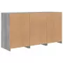 Credenza con Luci LED Grigio Sonoma 123x37x67 cm