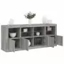 Credenza con Luci LED Grigio Sonoma 163x37x67 cm