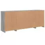 Credenza con Luci LED Grigio Sonoma 163x37x67 cm