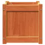 Fioriera Giardino Marrone Cera 40x40x40 cm Legno Massello Pino