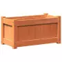 Fioriera Giardino Marrone Cera 60x31x31 cm Legno Massello Pino