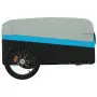 Rimorchio da Bici Nero e Blu 45 kg in Ferro