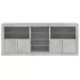 Credenza con Luci LED Grigio Cemento 162x37x67 cm