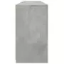 Credenza con Luci LED Grigio Cemento 162x37x67 cm