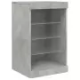 Credenza con Luci LED Grigio Cemento 162x37x67 cm