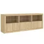 Credenza con Luci LED Rovere Sonoma 181,5x37x67 cm