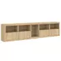 Credenza con Luci LED Rovere Sonoma 283x37x67 cm