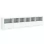 Credenza con Luci LED Bianca 283x37x67 cm