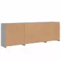 Credenza con Luci LED Grigio Sonoma 202x37x67 cm