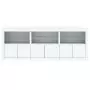 Credenza con Luci LED Bianca 181,5x37x67 cm