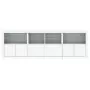 Credenza con Luci LED Bianca 202x37x67 cm