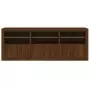 Credenza con Luci LED Rovere Marrone 181,5x37x67 cm