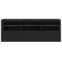 Credenza con Luci LED Nera 181,5x37x67 cm