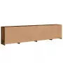 Credenza con Luci LED Rovere Fumo 283x37x67 cm