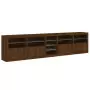 Credenza con Luci LED Rovere Marrone 283x37x67 cm