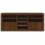 Credenza con Luci LED Rovere Marrone 181,5x37x67 cm