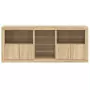 Credenza con Luci LED Rovere Sonoma 162x37x67 cm