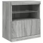 Credenza con Luci LED Grigio Sonoma 181,5x37x67 cm