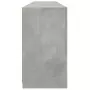 Credenza con Luci LED Grigio Cemento 181,5x37x67 cm