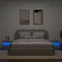 Comodini con Luci LED 2pz Grigio Cemento 50x40x45 cm