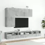 Mobile TV a Parete Grigio Cemento 60x30x30 cm Legno Multistrato