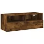 Mobile TV a Parete Rovere Fumo 80x30x30 cm in Legno Multistrato