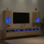 Mobili TV con Luci LED 2pz Rovere Sonoma 30,5x30x60 cm