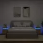 Comodini con Luci LED 2pz Rovere Sonoma 35x39x55 cm