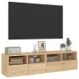 Mobili TV Parete 2pz Rovere Sonoma 60x30x30cm Legno Multistrato