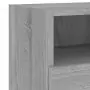 Mobili TV Muro 2pz Grigio Sonoma 60x30x30 cm Legno Multistrato