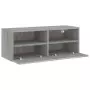 Mobile TV a Parete Grigio Sonoma 80x30x30 cm Legno Multistrato