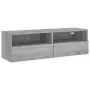 Mobile TV a Parete Grigio Sonoma 100x30x30 cm Legno Multistrato