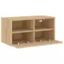 Mobile TV a Parete Rovere Sonoma 60x30x30 cm Legno Multistrato