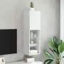 Mobile TV con Luci LED Bianco 30,5x30x102 cm