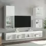 Mobile TV con Luci LED Bianco 40,5x30x102 cm
